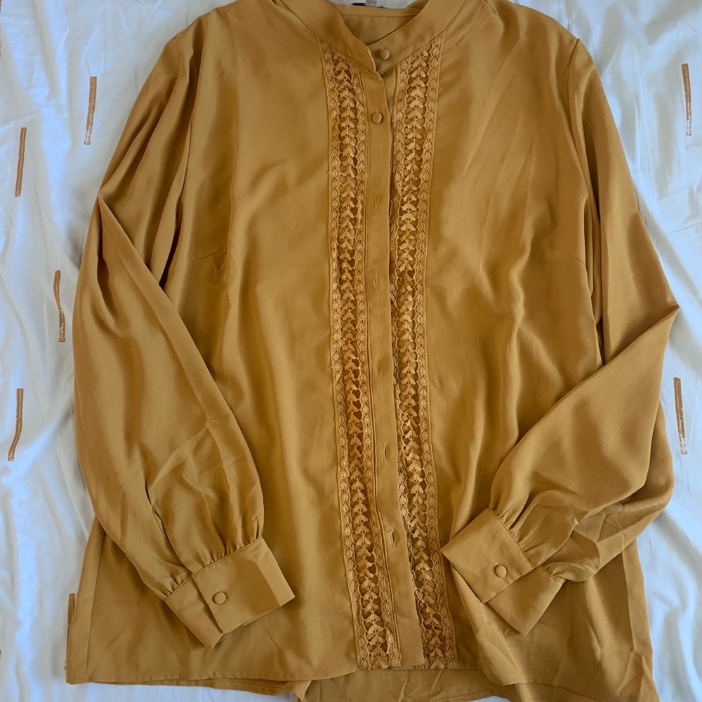 Mustard yellow blouse